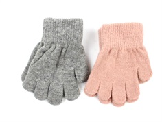 CeLaVi misty rose/grey fingervanter uld/nylon (2-pack)